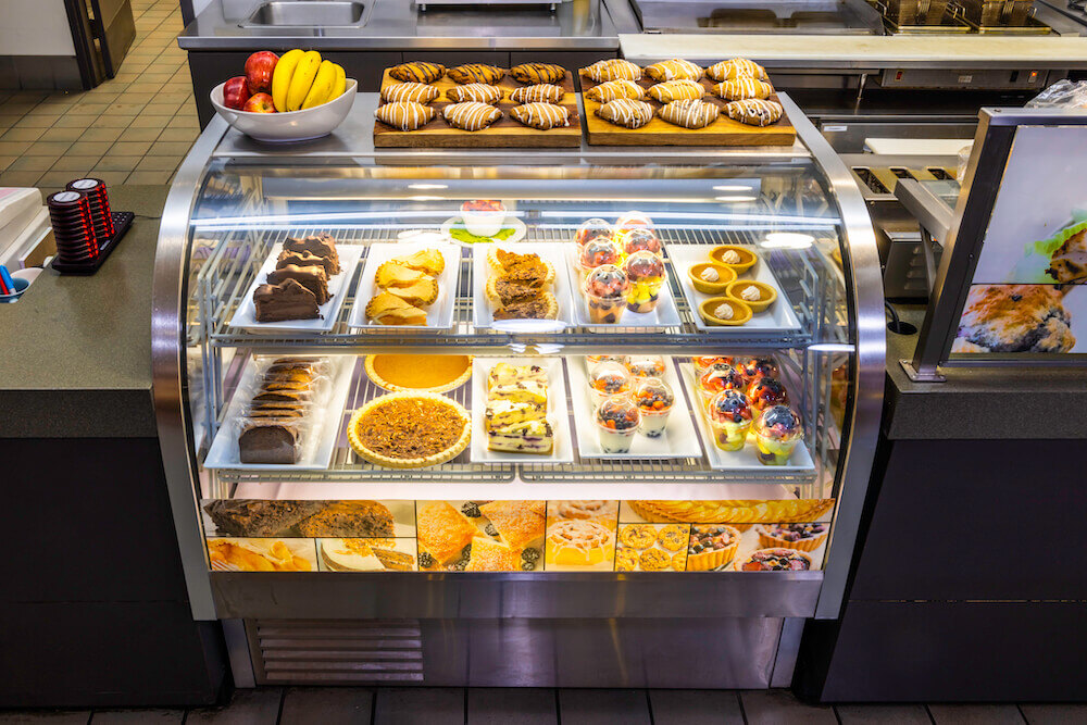 Bistro pastry case